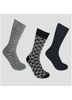 Buy Men Classic Long Pack Socks 3 Pairs in Egypt