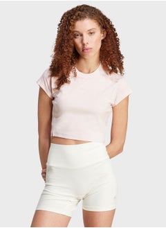 Buy Lounge Ribbed Cropped T-Shirt in UAE