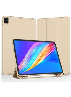 Buy New iPad Pro 11 Inch Case 2022(4th Gen)/ 2021(3rd Gen) with Pencil Holder [Support iPad 2nd Pencil Charging/Pair],Trifold Stand Smart Case with Soft TPU Back,Auto Wake/Sleep(Champagne Gold) in Egypt