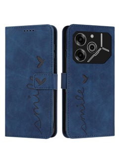 Buy For Tecno Pova 6 Pro Case,Premium Leather Wallet Case with Card Holder Kickstand Magnetic Closure Flip Folio Case Cover for Tecno Pova 6 Pro 5G,Blue in Saudi Arabia