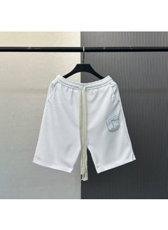 اشتري Casual Loose Fit Embroidered Shorts White K50 في الامارات