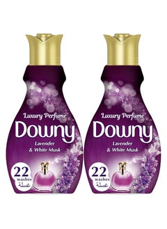 Buy Luxury Perfumed Concentrate Fabric Softener - Lavender & White Musk 22 Washes 880ml Pack of 2 in UAE