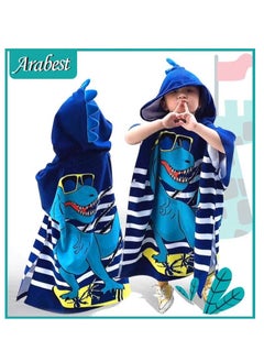 Buy Kids Poncho Hooded Towels, Quick Dry Toddler Bath Towel, Cute Dinosaur Beach Swimming Towels with Hood for Boys Girls Children in Saudi Arabia