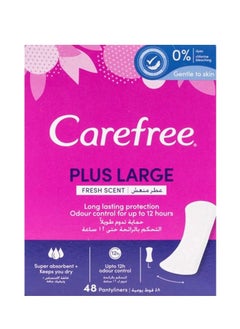 اشتري Carefree Daily Pads Large Size Refreshing Fragrance - 48 pads في السعودية