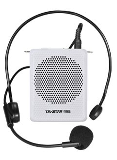 اشتري E126A Sound Amplifier Portable Rechargeable Mini Voice Amplifier with Wired Headmount Microphone & Waistband for for Teaching Singing Training Presentation في السعودية