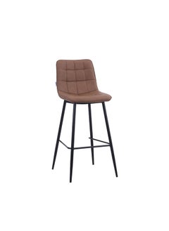 اشتري Dantrix Bar Stool Kitchen Counter Height Bar Stool With Footrest High Chair Furniture For Dining Room Kitchen BarL 41 x W 56 x H 104.5 cm Brown في الامارات