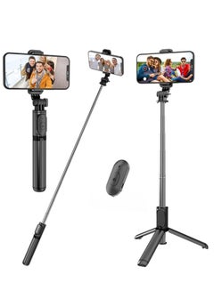 Buy Selfie Stick, Extendable Selfie Stick with Wireless Remote and Tripod Stand, Portable, Lightweight, Compatible with iPhone 13/13 Pro/12/11/11 Pro/XS Max/XS/XR/X/8/7/Android Samsung Smartphone,More in UAE