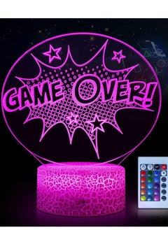 اشتري Game Over Lamp Game lovers Multicolor Night Light Video Game Room Decor  Dimmable Night Lights 16 Color Change Remote Touch Control Holidays New Year Birthday Gift في الامارات