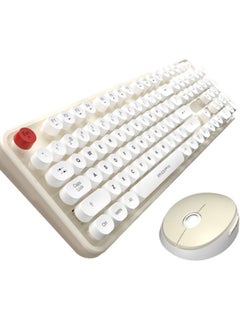 Buy 2.4G wireless keyboard and mouse color lipstick keyboard and office wireless keyboard and mouse set in Saudi Arabia