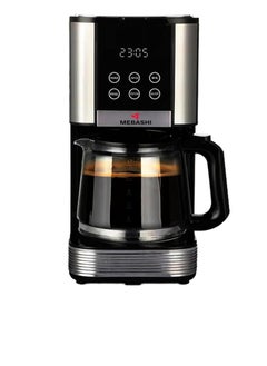 Buy MEBASHI Japan Coffee Maker/Coffee Machine, 1000W, 12 Cup/1.5L, 24h Programmable, Drip Stop Mechanism, LCD Display, Stainless Steel (ME-DCM1005)(1000W) in UAE