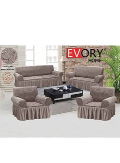 Buy Sofa Cover Waterproof 4-Pieces Set of 7-Seater (3+2+1+1) Water Resistant Furniture Protector in Saudi Arabia