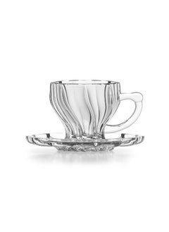 Buy Twist Coffee Set (6*Mug + 6*Underline) - 12 Pieces City Glass -  Modern Design to Get a Happy Coffee Time in Egypt