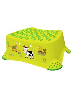 اشتري Keeeper Funny Farm Meadow Printed Step Stool With Anti-Slip Function 18642274063NN Green في الامارات