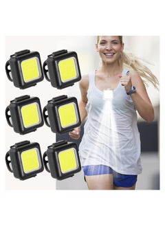 اشتري 6 PCS Outdoor Night Running Lights for Runners High Visibility Rechargeable Clip on Flashlight Dog Lights for Night Walking Lightweight Usb Reflective Running Gear for Hiking Jogging Stroller في السعودية