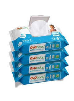 اشتري Baby Wipes Offers Combo Wet Wipes With Lid Water Wipes For Newborn Babies Pack Of 4 (288 Wipes) في الامارات