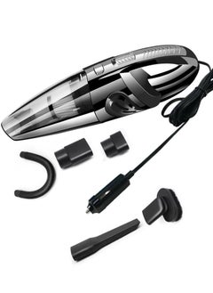 Buy Handheld Mini Vacuum Cleaner Car Cleaning Charging With Lighter 120 Watts Black in Saudi Arabia