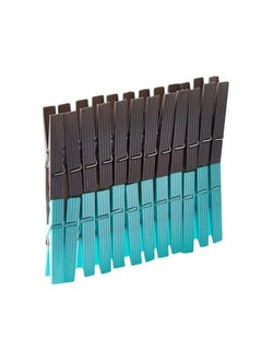 Buy 24-Piece Alina Cloth Peg Set Blue/Black in Saudi Arabia