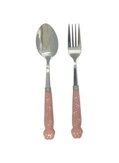 Buy BrainGiggles Kids Cutlery Set with Case, Stainless Steel Cutlery with Rounded Edges, Portable Travel Utensils Set for Kids - Pink in UAE