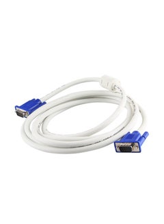 Buy VGA Male To Male Adapter Cable 5m Blue/White in Saudi Arabia