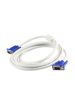 اشتري VGA Male To Male Adapter Cable 5m Blue/White في السعودية