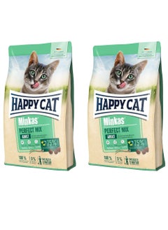 اشتري Happy Cat Minkas Perfect Mix Cat dry Food Pack of 2 Pieces (2 x 1.5 kg) في الامارات