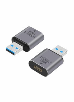 Buy USB C Female to USB Male Adapter, 3.1 Gen2 USB to USB C Adapter, 10Gbps USB 3.1 Type C to Type A Charger Converter OTG Fast Charging Compatible with iPhone, MacBook, Samsung Galaxy, 2Pack in UAE