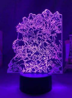 Buy LED Light Night My Hero Academia Figure Kid Decors Bedroom Table 3D Acrylic Lamp in UAE