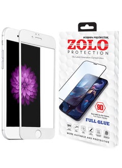 اشتري Zolo 9D Tempered Glass Screen Protector For Apple iPhone 8 White/Clear في الامارات