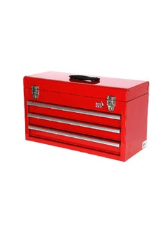 Buy 3-Drawer Sturdy Portable Steel Tool Chest Red 585 x 270 x 365 mm TBD133(NTBD133-X) in Saudi Arabia