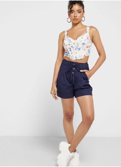 Buy Tie Up Detail Shorts in UAE