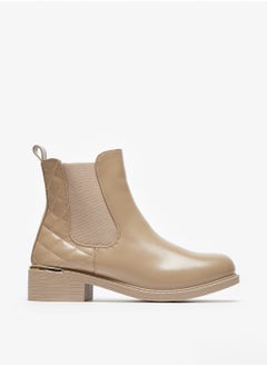 اشتري Quilted Ankle Boots with Zip Closure في السعودية