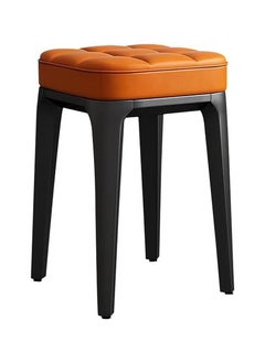 Buy Multipurpose Use Stool Chair Cosmetic Chair Dining Chair Plastic Stool With PU Seat Cushion Table Chair Vanity Stool Suitable For Living Room Entryway And Bedroom 43X26CM Multicolor in UAE