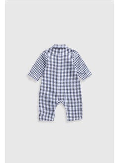 Buy Blue Check Woven Baby Pyjamas in UAE