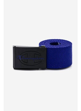 Buy Men Textured Belts, Blue in UAE