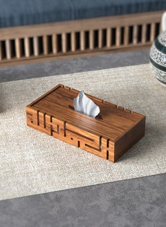 Buy HilalFul Wooden Tissue Box | Tissue Holder | Paper Napkin Organizer | For Living Room, Bedroom, Office, Restaurants | Home Decoration | Table Top Accessories in UAE