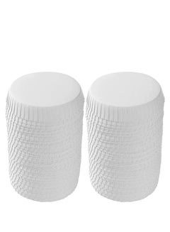 Buy 100pcs Disposable Paper Cup Covers, Coffee Tea Covers Recycled Drinking Lids Perfect for Travel Hotel Bar Parties Wedding Home Kitchen 7.5 X 7.5cm in Saudi Arabia