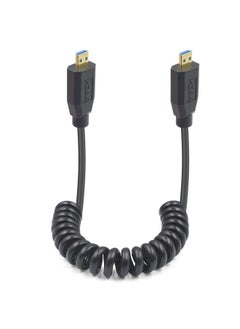 Buy 8K Coiled Micro Hdmi To Micro Hdmi 2.1 Cable 48Gbps Extreme Thin Micro Hdmi Male To Male Coiled Cable For Hdtvs Camcorders Game Players And Any Other Device With A Micro Hdmi Port 4Ft 1.2M in UAE