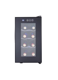 اشتري A generation of red wine cabinet electronic constant temperature wine cabinet small household air-cooled refrigerated wine red wine refrigerator spot 8 Black في الامارات