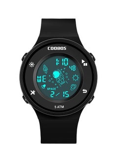 Buy Kids Water Resistant Rubber Digital Watch Black in UAE