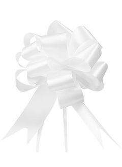 اشتري Pull Bow, 30PCS Gift Wrap Pull Bow Ribbon, White Ribbon Pull Bow, White Gift Bow Gift, Bow Pull Ribbon for Gift Wrap, Bouquet, Gift Basket, Birthday, Wedding, Valentine's Day Gift Decoration في السعودية