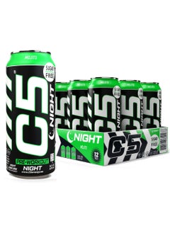 Buy C5 Energy Drink Night, Pre-Workout, Zero Caffeine, Sugar Free, Zero Calories with Beta Alanine, L-Arginine 16fl.OZ, 473ml (Full Box 12 Cans,Mojito) in UAE