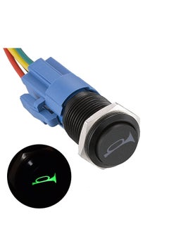 Buy 19mm 12V Momentary Speaker Horn Push Button Toggle Switch 3/4" Mounting Hole 1NO 1NC SPDT with Pre-Wiring Socket for Car Auto Motor Aluminium Alloy, Push Button Latching Switch (Blue/Black Shell) in UAE