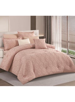 Buy Jacquard comforter set from Horse with a durable and soft fabric 8 pieces king size in Saudi Arabia