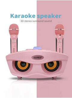 Buy SD306 Handheld Dual Channel Microphones Wireless Bluetooth Karaoke Speaker Machine in UAE