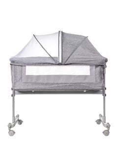Buy Grey 3 in 1 Baby Folding Crib Portable Cosleeping Bed With Adjustable Bedside And Sleeper 6 9 Months in UAE