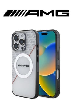 Buy iPhone 16 Pro back Case, supports wireless charging, with a semi-transparent and elegant design with an original character from the global brand (AMG) in Saudi Arabia