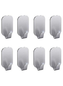 Buy COOLBABY Adhesive Heavy Duty Wall Hooks Stainless Steel Ultra Strong No Drill Waterproof Hanger For Robe Coat Keys Home Kitchen,Bathroom And Bedroom Pack Of 8 in UAE