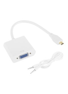 Buy VGA Female To Micro HDMI Male Adapter Cable White in UAE