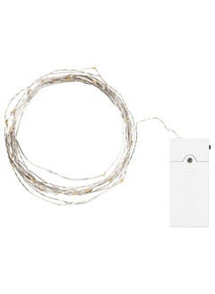 اشتري Led Lighting Chain With 40 Lights Indoor Battery Operated Silver Colour في السعودية