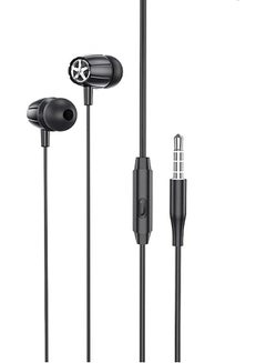 Buy HOCO M88 - Graceful Universal wired Earphone with Mic (Length: 1.2m, Plug: 3.5mm) Compabitle with iPhone Samsung Xiaomi Oppo - Black in Egypt